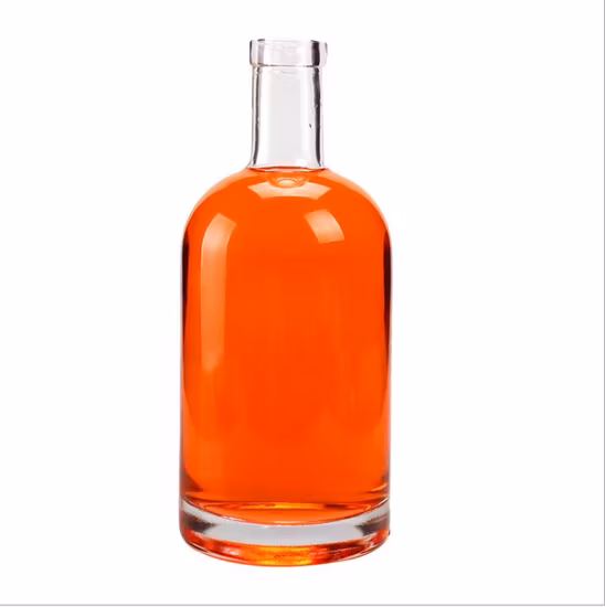 700ml 750ml 1000ml Clear Black Nordic Round Empty Rum Whisky Spirit Gin Vodka Glass Liquor Bottle with Cork Cap 100ml 200ml 375ml 500ml