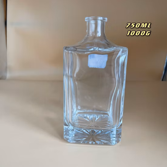 250ml 500ml 700ml 750ml Bouteille en verre de brandy de whisky de vin Tequlia