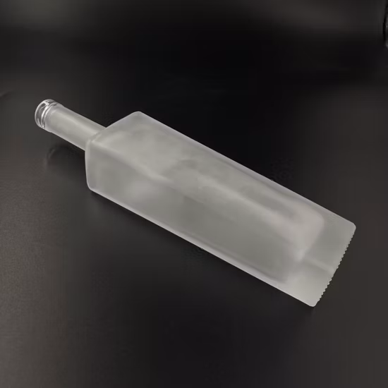 Bouteille de Vodka givrée transparente 500ml 700ml 1000ml, bouteille en verre dépoli pour Vodka/Tequlia/Gin/rhum/vin/liqueur/spirituel avec Logo givré