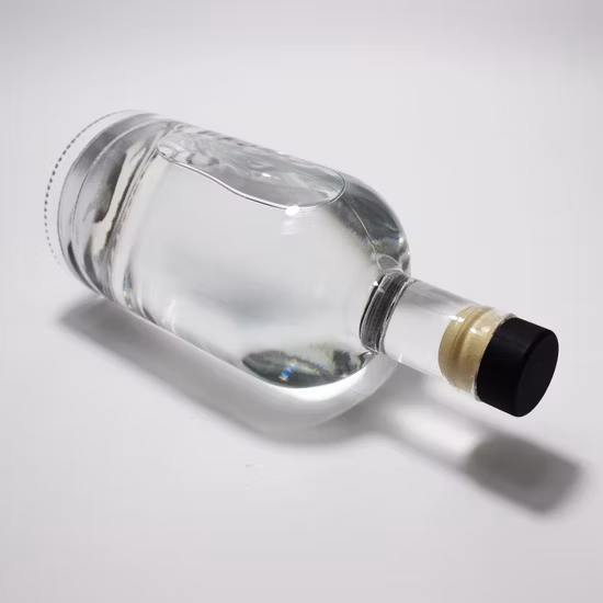10cl 20cl 70cl 750ml bouteille de rhum de gin de vodka nordique ronde bouteilles en verre d'alcool givré