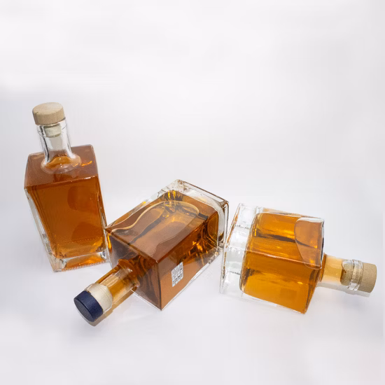 Super Flint 700 ml 750 ml 1000 ml Vodka Gin Rhum Whisky Brandy Bouteille d'alcool en verre d'oxygène